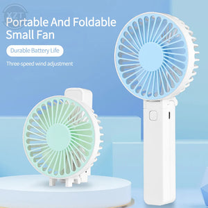 Portable Fans Handheld Fan - USB Rechargeable - Gloss and Gold - Portable Fan USB