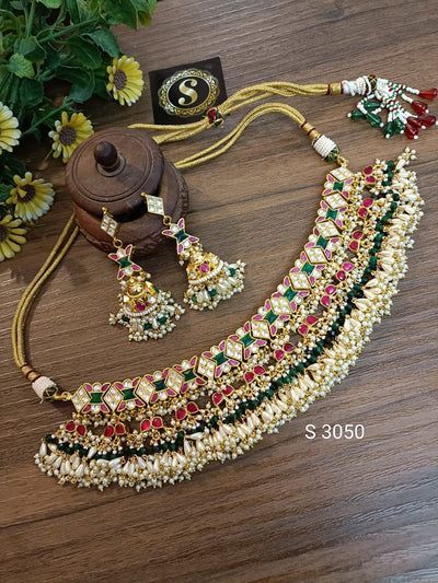 Gold Plated Kundan set/Fine Ahmedabadi Elegant Bridal kundan set