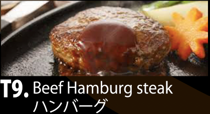 T9 ビーフーハンバーグ定食 Beef Hamburg Steak Hanamaru Japanese Mart