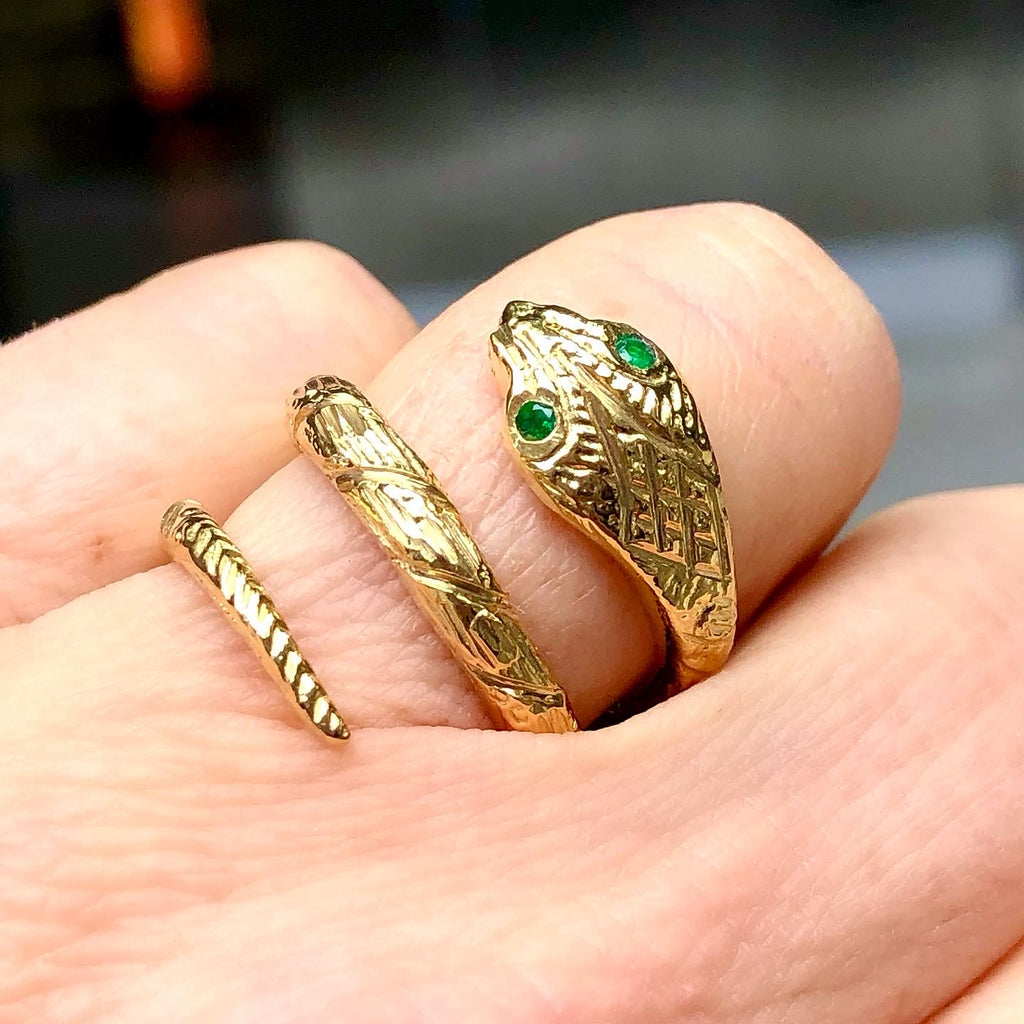 14k gold snake rings