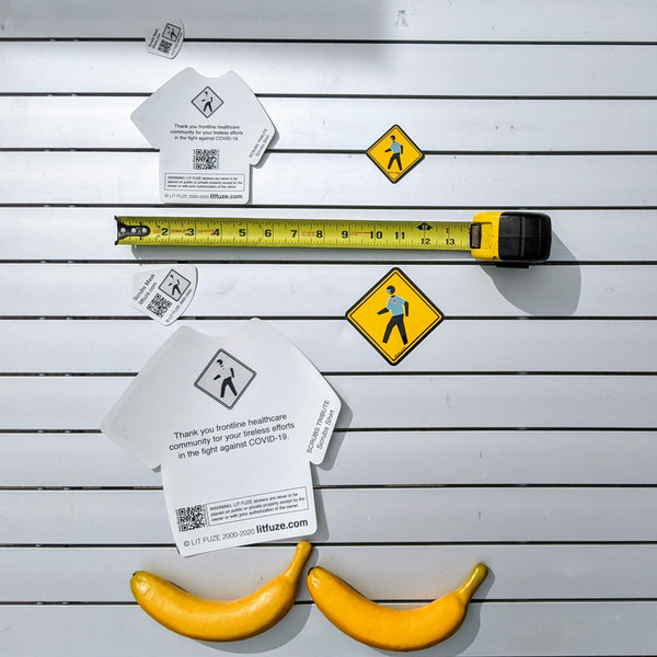 LIT FUZE SCRUBS TRIBUTE XING Sticker Pack Backprint | 1.2 Bananas Wide