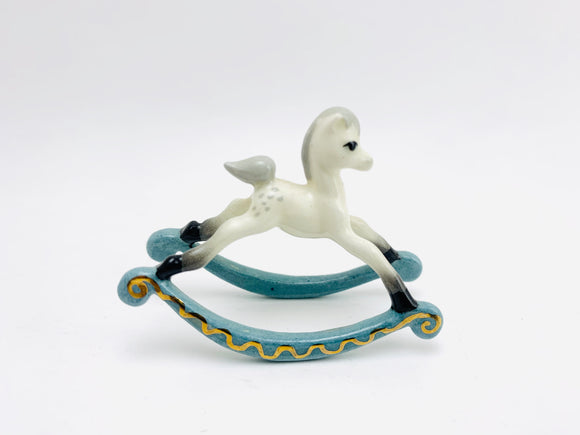1989 Hagen Renaker Miniature Porcelain Rocking Horse