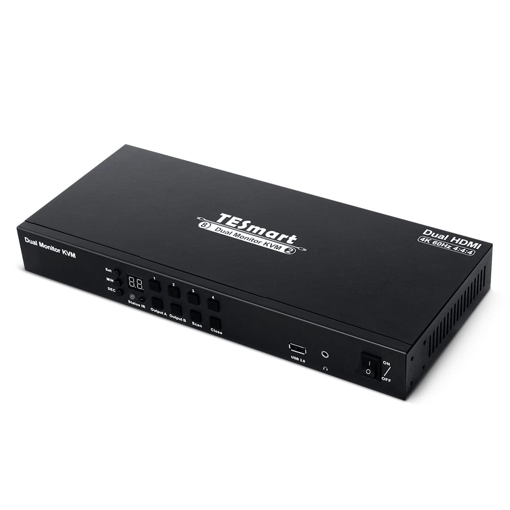 4 Port Dual Monitor KVM Switch Kit HDMI 4K60Hz with USB 3.0