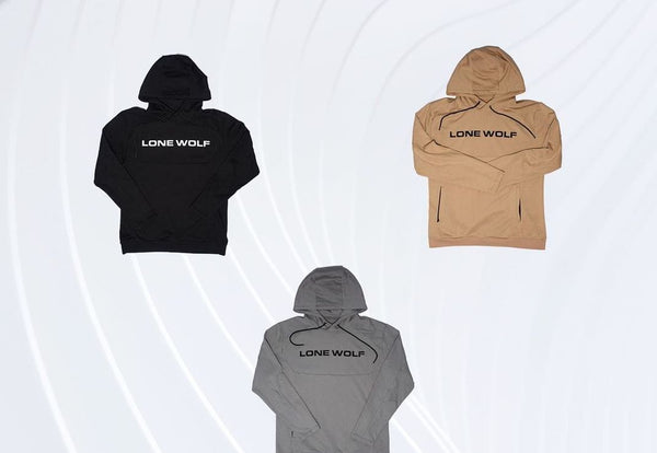 Three best gym hoodies for men in black, gray, and tan