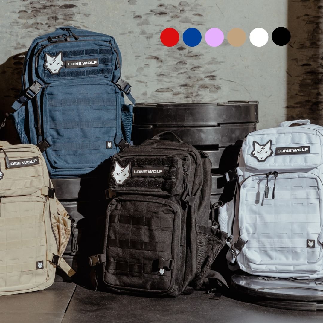 Four premium athletic backpacks for the gym and work in tan, blue, black, and white