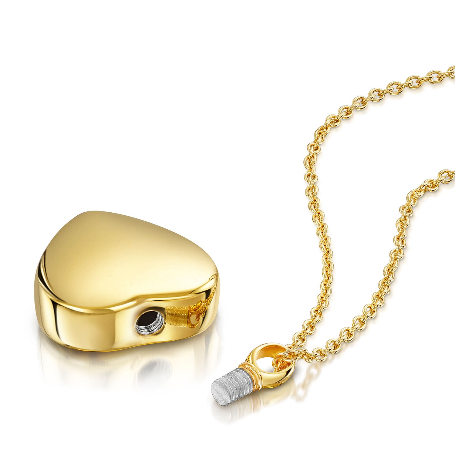 Ashes Pendant cat (14 krt. yellow gold) | Cremation Jewelry | Legendurn.com