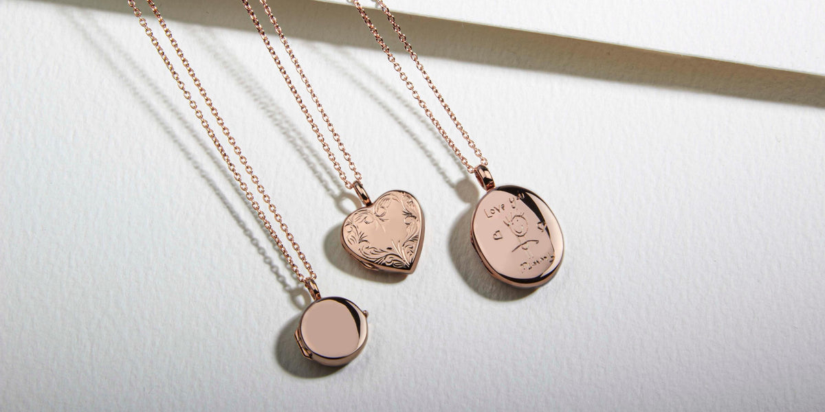 Heart Locket Necklace with Picture Inside - Rose Gold –