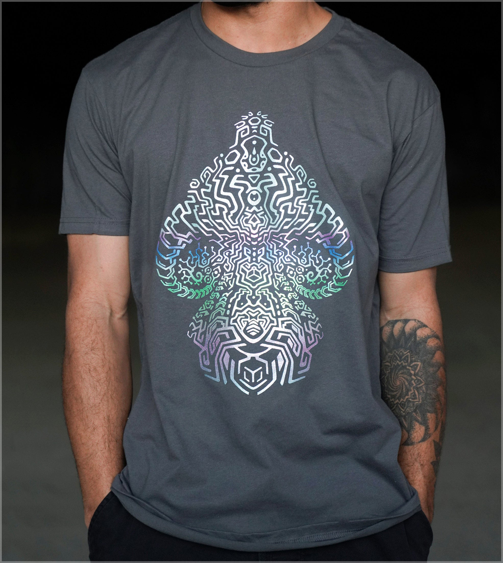  Mycelial Network Colorshifting Screenprint Tee by Fabian Jimenez