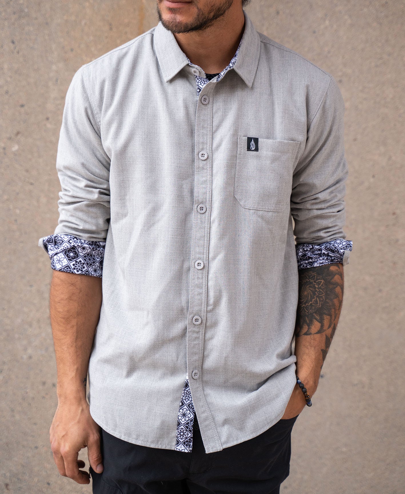 Threyda Mandala Short Sleeve Button Down Shirt