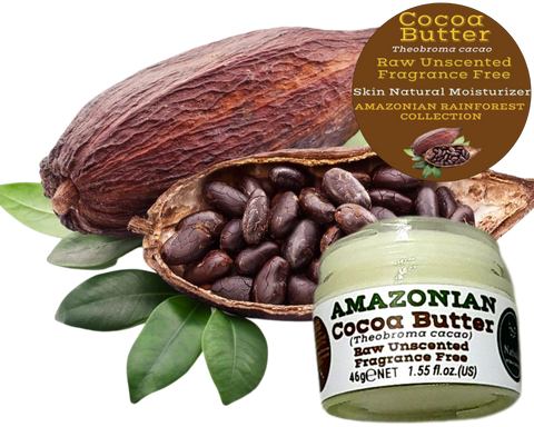 Products Nativilis Amazonian Cocoa Butter Raw Unscented Fragrance Free (Theobroma cacao) Skin Natural Moisturizer Replenishing skin's moisture protecting your skin improving elasticity – Copaiba properties