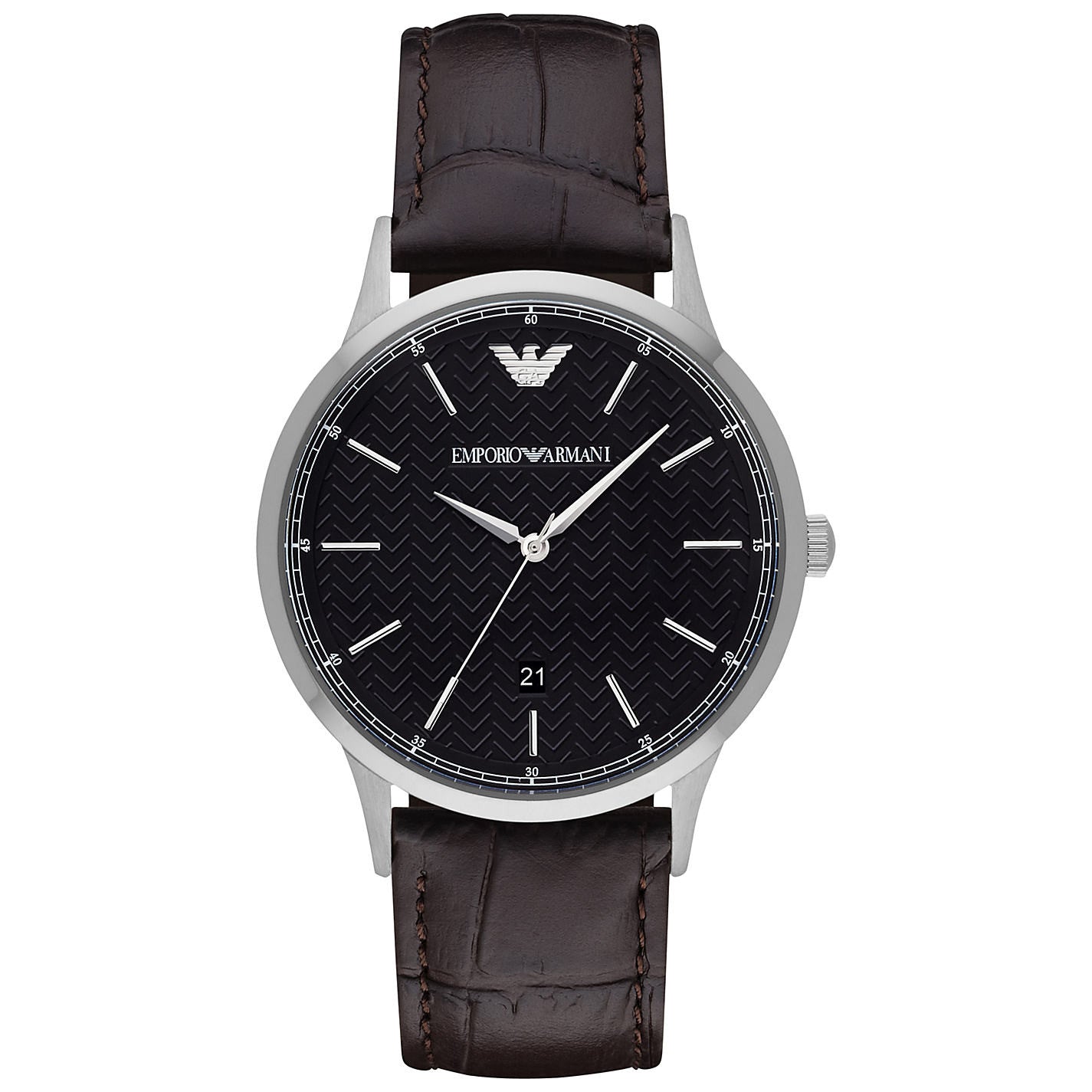 armani exchange watch men's leather strap