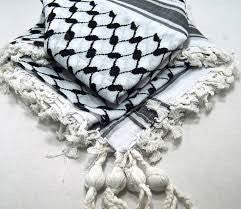 black and white keffiyeh rajaeen