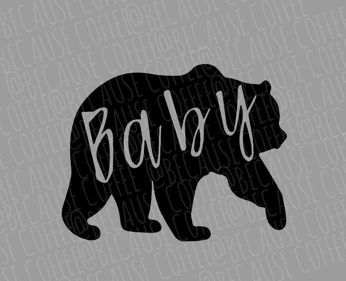 Download Baby Bear Svg File Because Coffee Shop