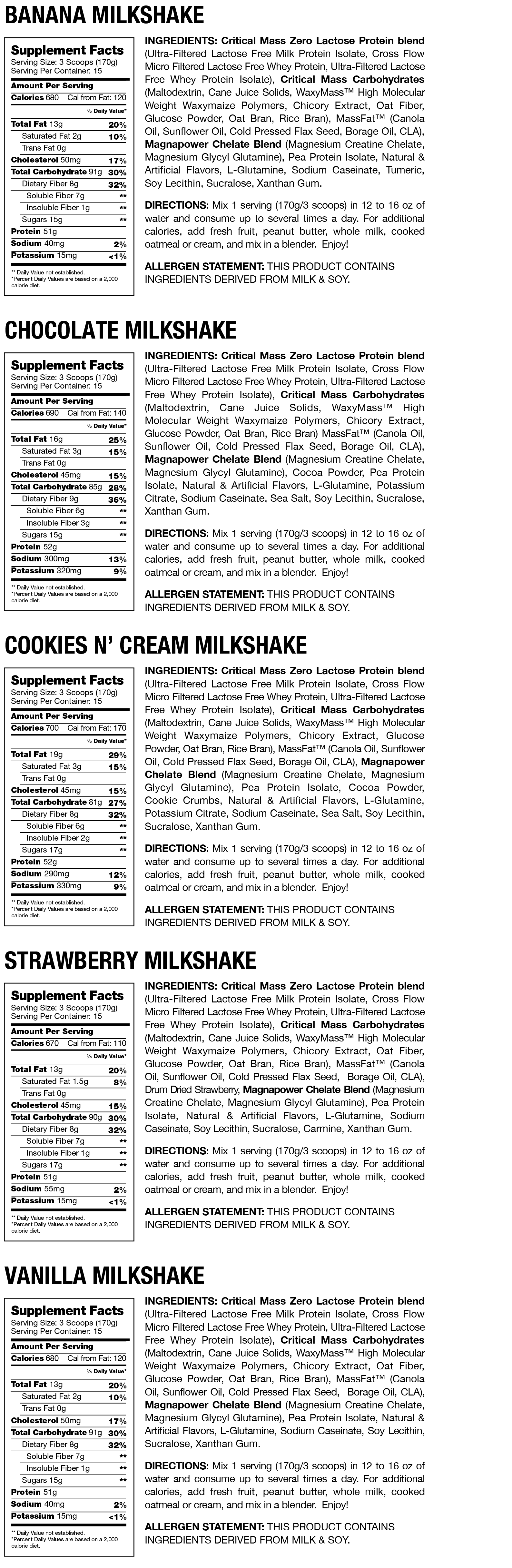 Myogenix After Shock Critical Mass, Strawberry Milk Shake - 5.62lbs -  Nutrimart