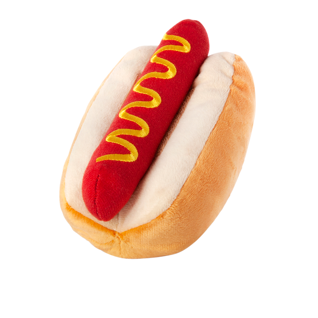 squeaky hot dog dog toy