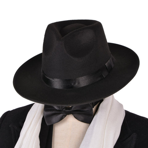 Fedora Hat Women Winter Hats for Women Ribbon Band Hat Wide Brim