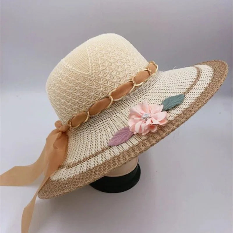 Linen Big Brim Ultraviolet Sunscreen Summer Beach Bucket Hat