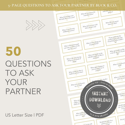 100 Would You Rather Questions for Couples Journal (Instant Download) 