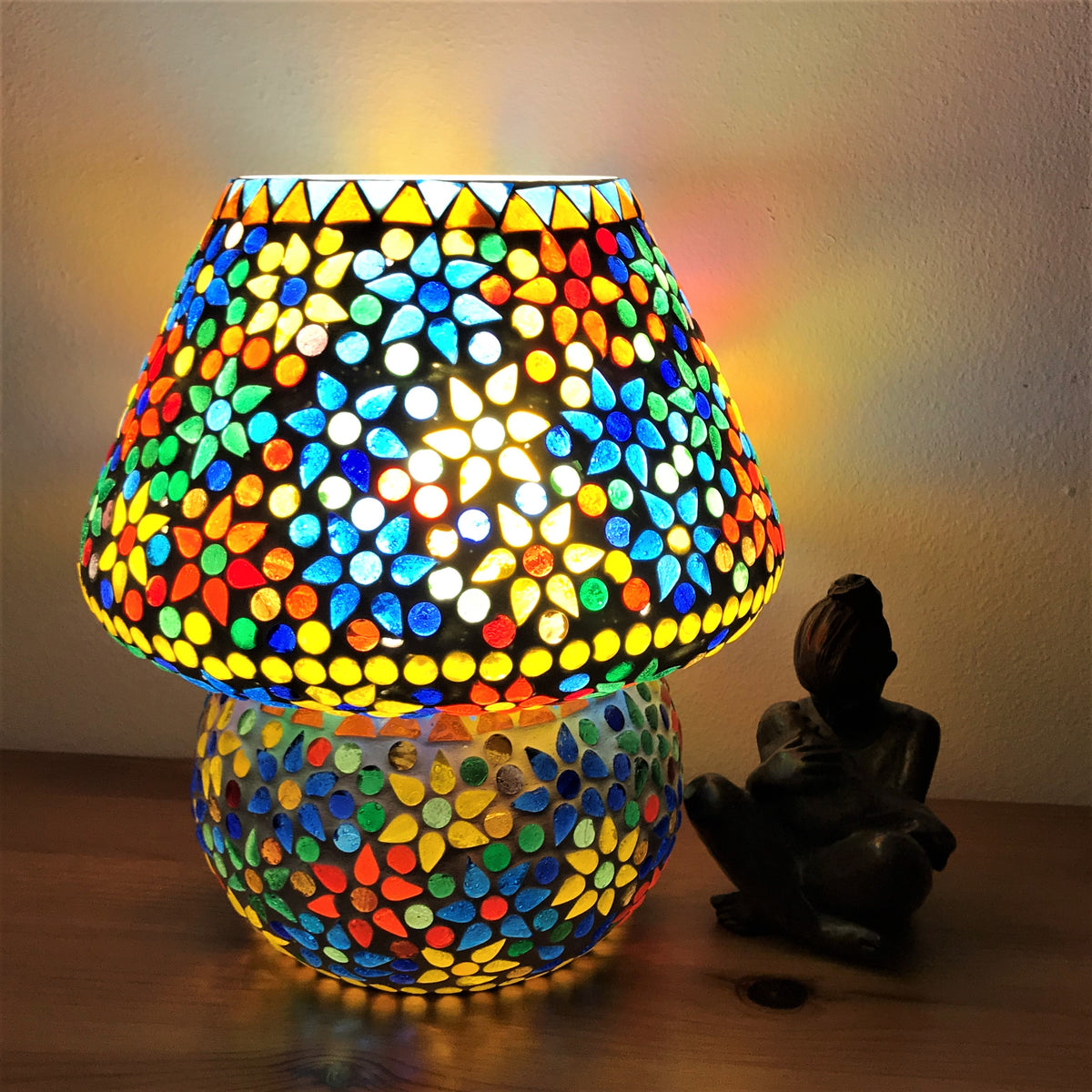 Mosaic Glass Table Lamp Hand Crafted Made In India   IMG 6643v3 1200x1200 