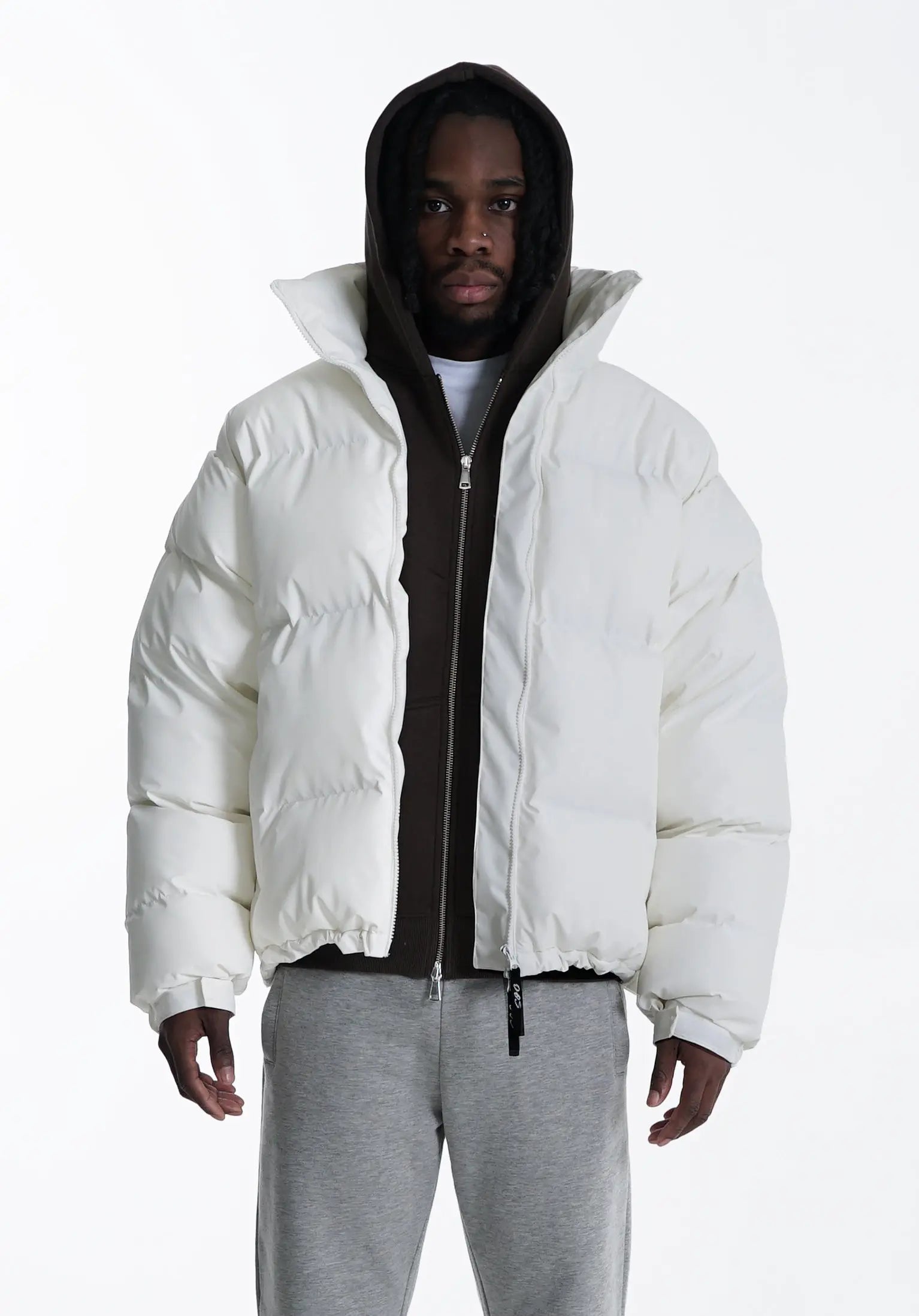 Puffer Jacket - Off White – Straight Outta Cotton