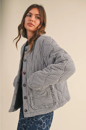 Stevie Plaid Quilted Jacket - Opal Boutique