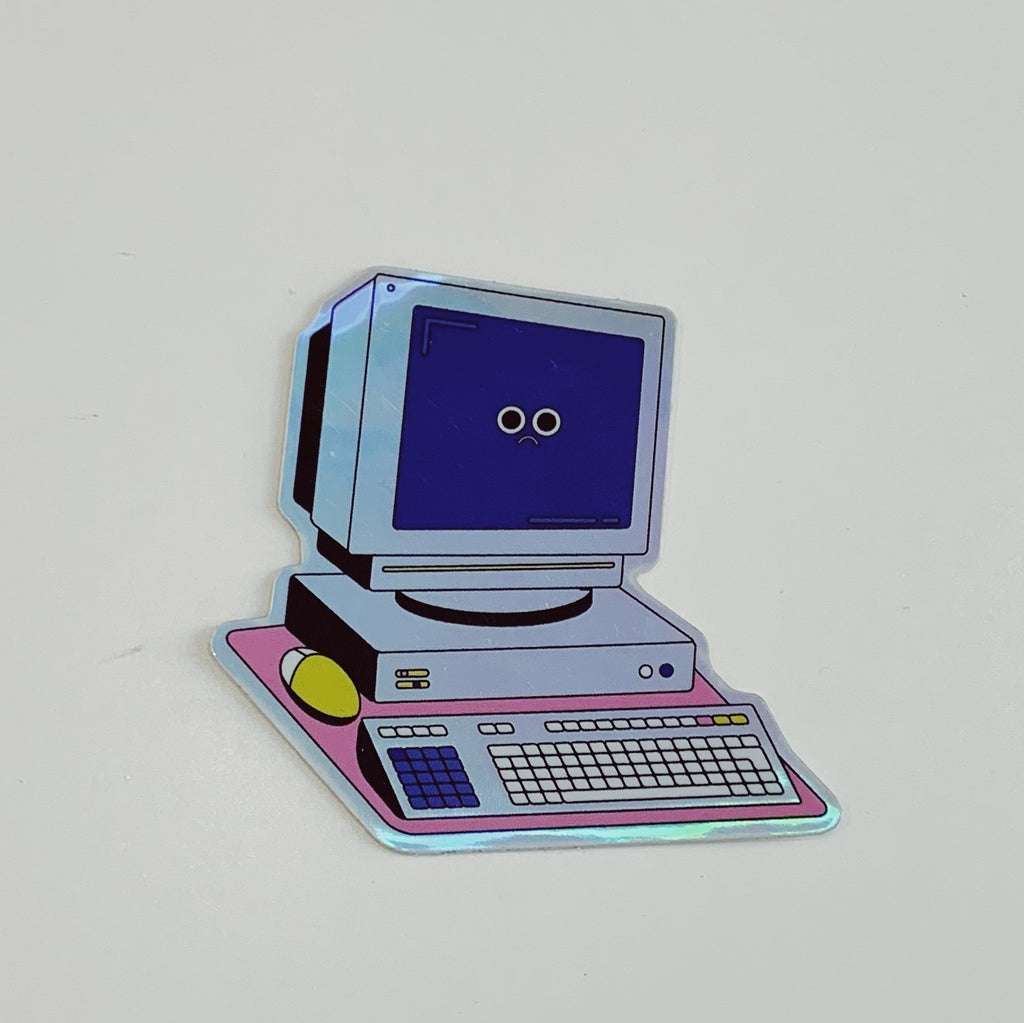 Desktop Computer Holographic Sticker