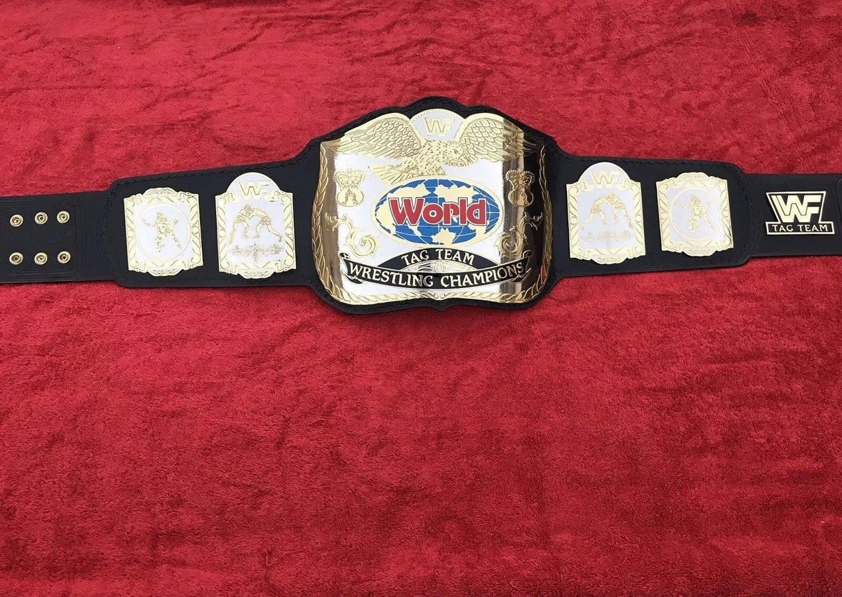 WWF WORLD TAG TEAM Brass Championship Replica Belt - Zees Belts