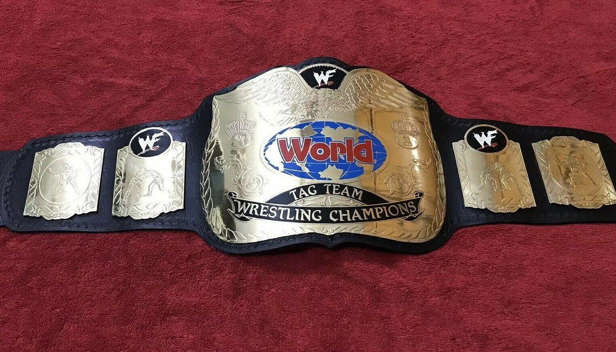 WWF WORLD TAG TEAM Brass Championship Replica Belt - Zees Belts