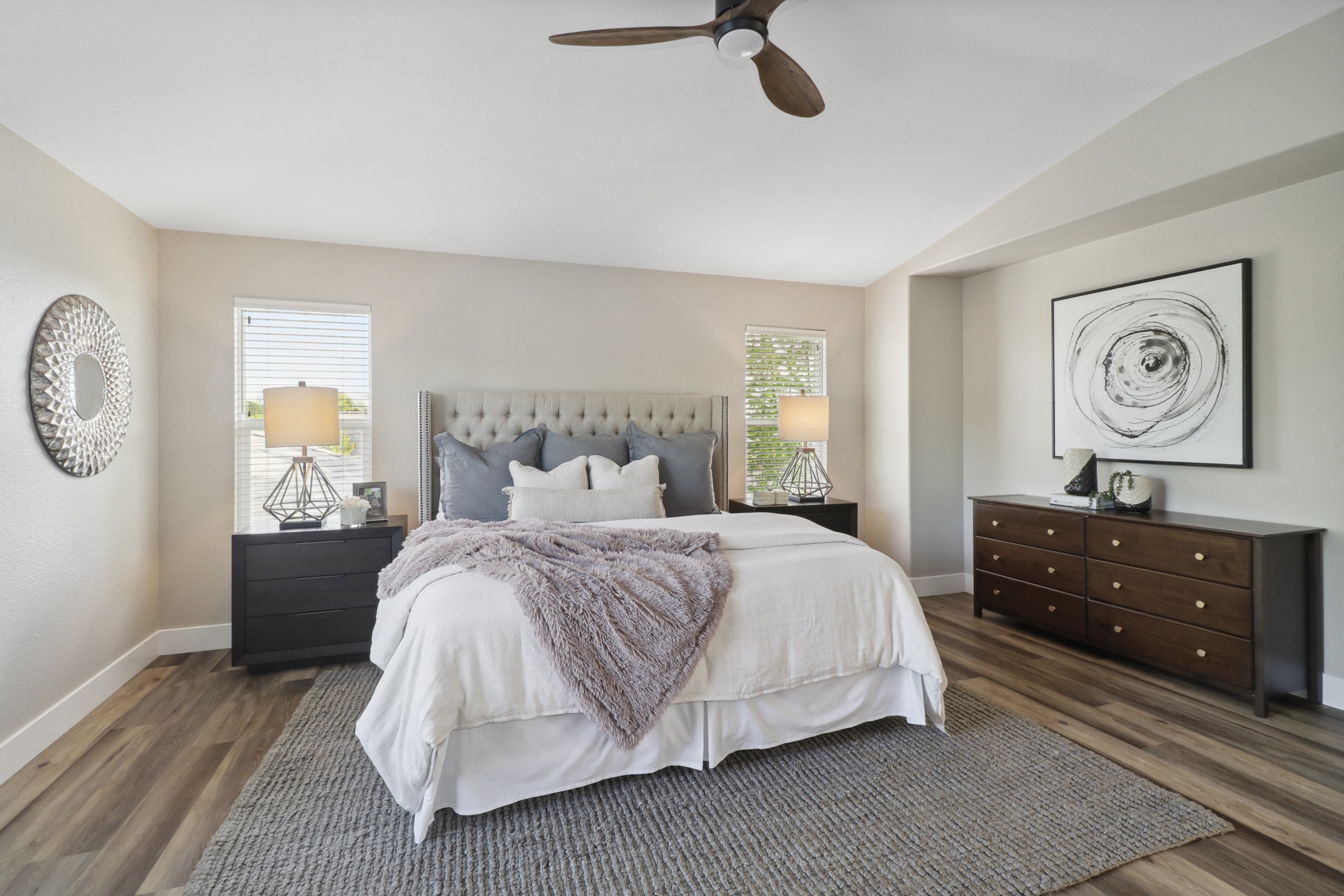 Premiere Home Staging Projects | Master bedroom interior design idea - Summer Dr, El Dorado Hills