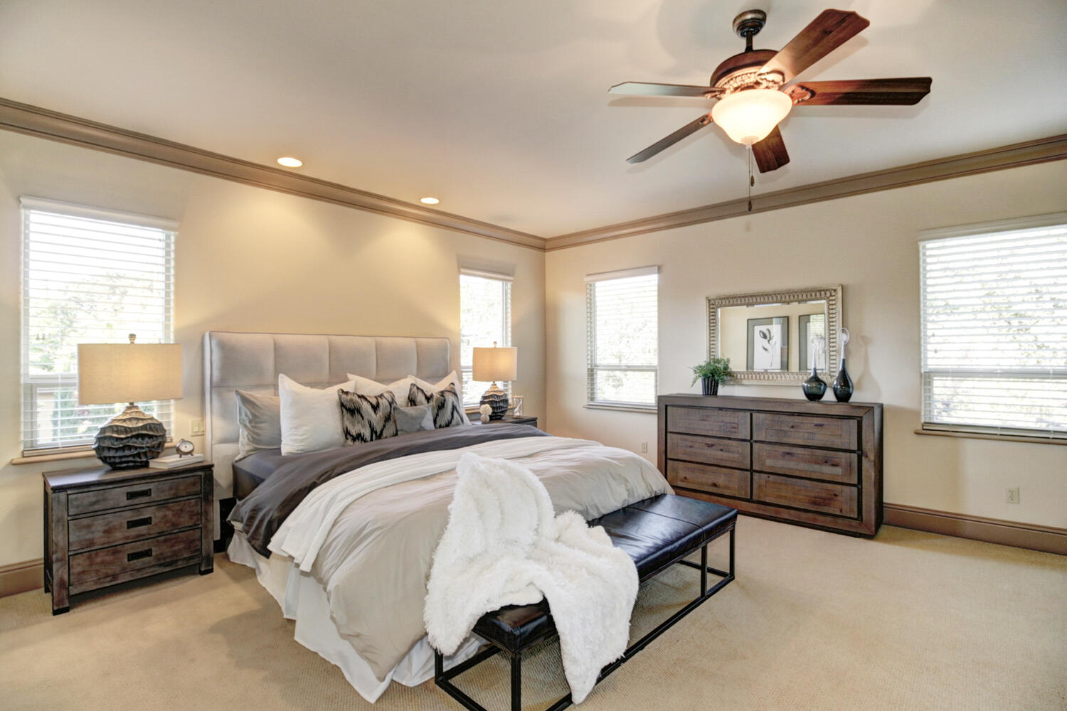 Premiere Home Staging Projects | Master bedroom interior design idea - Avalanche Peak Way, Folsom