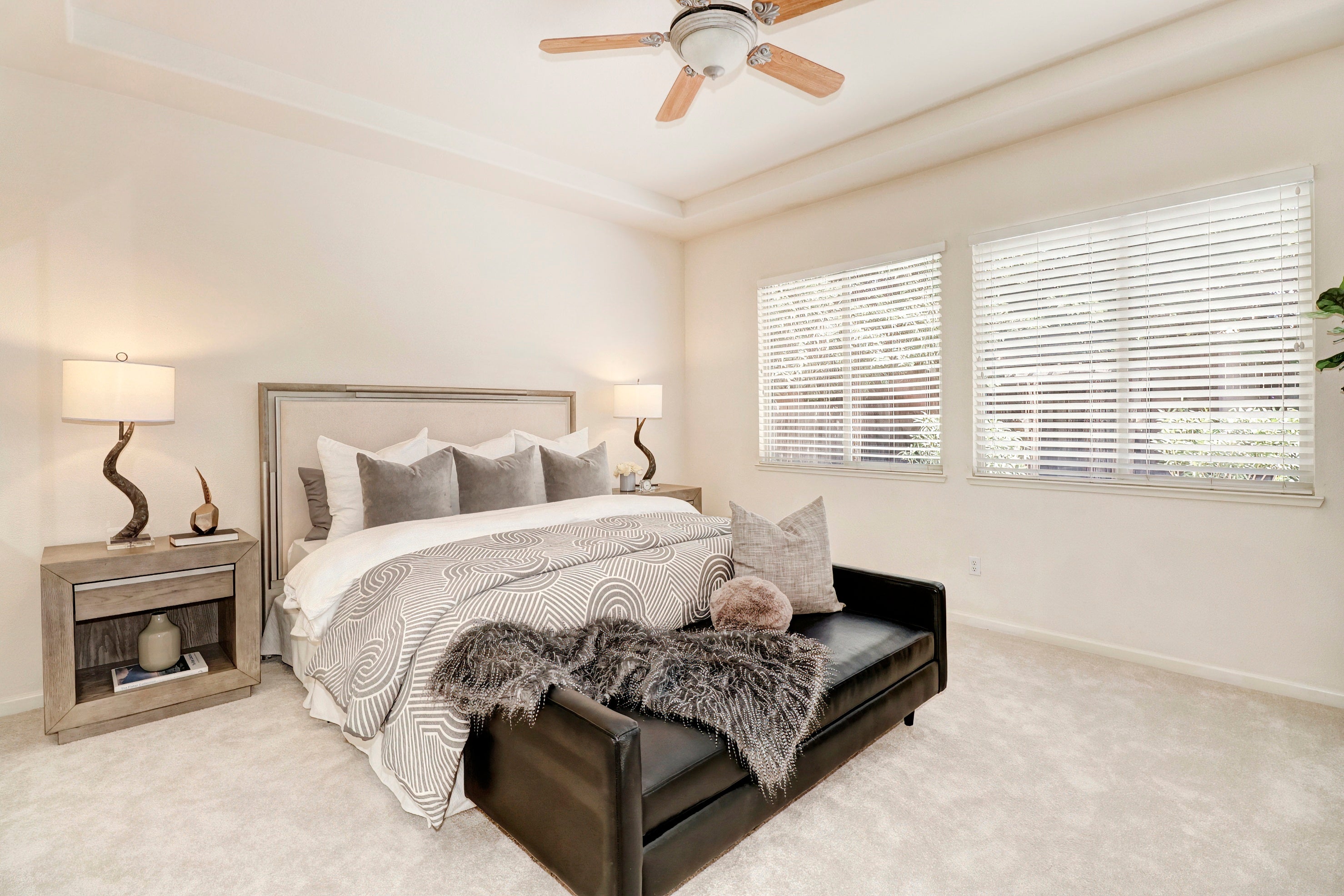 Premiere Home Staging Projects | Master bedroom interior design idea - Avondale Dr, Roseville