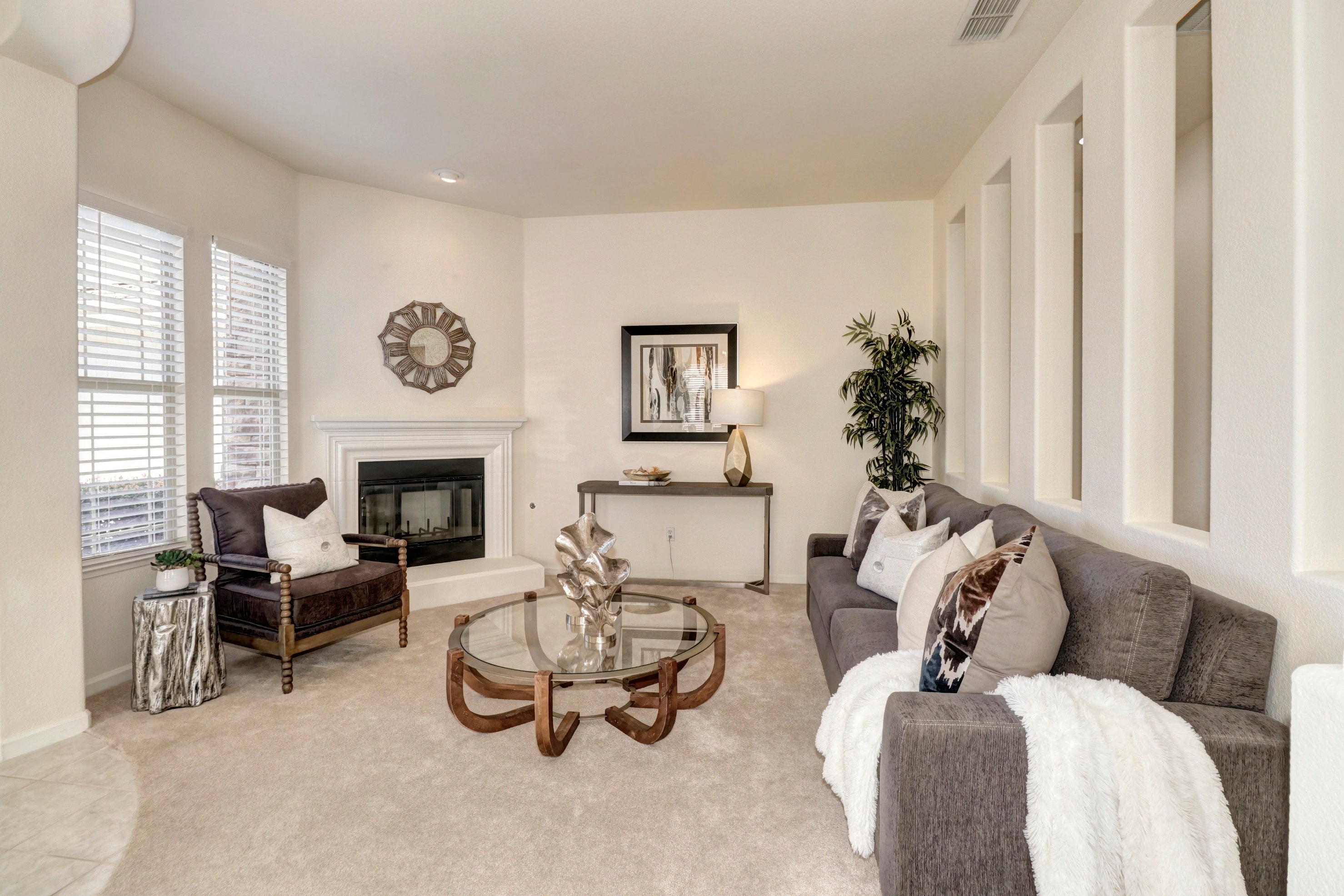 Premiere Home Staging Projects | Living room interior design idea - Avondale Dr, Roseville