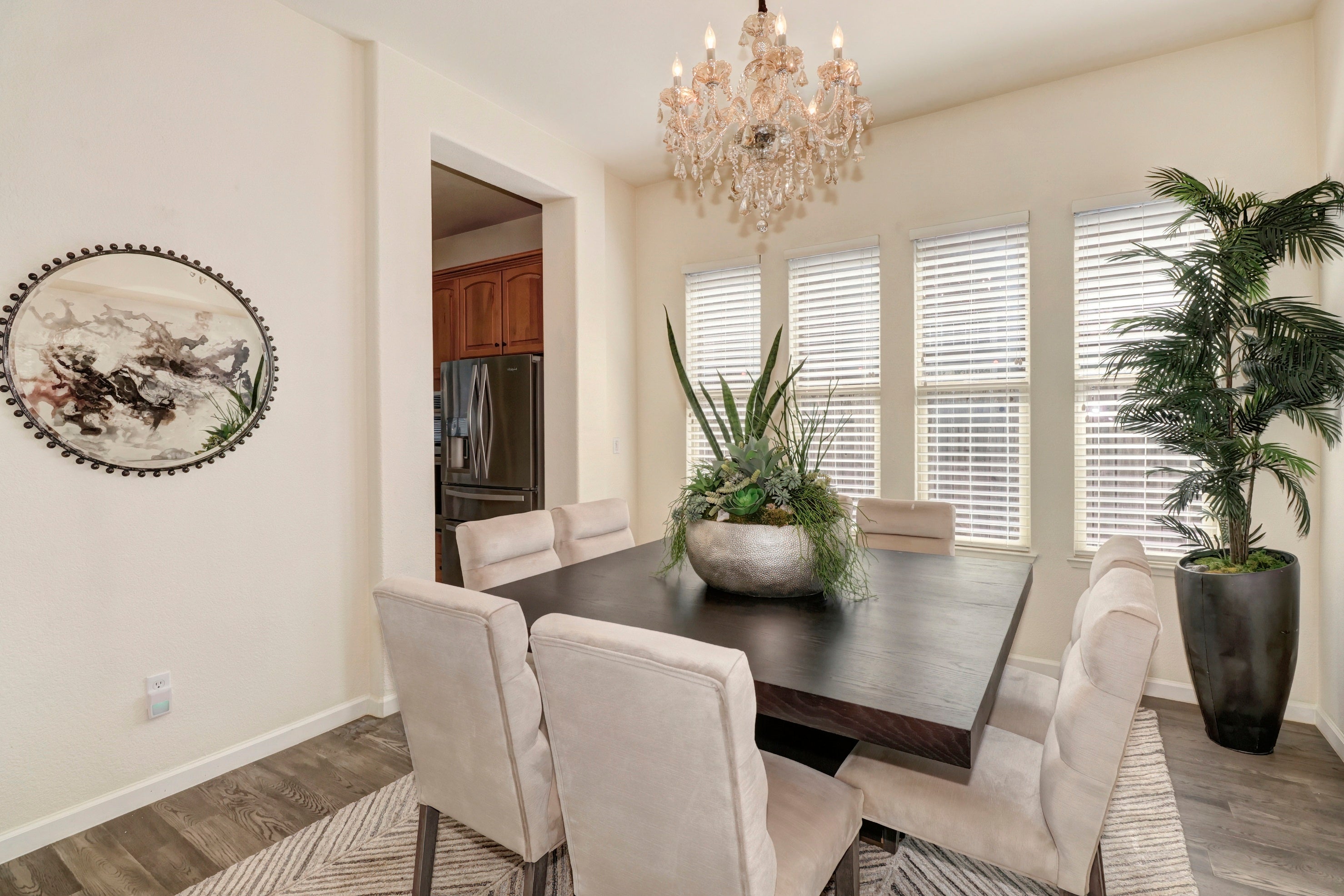 Premiere Home Staging Projects | Dining room interior design idea - Avondale Dr, Roseville