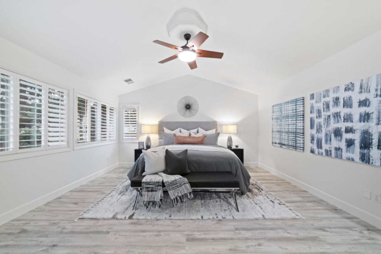 Premiere Home Staging Projects | Master bedroom interior design idea - Frazer Ct, Folsom
