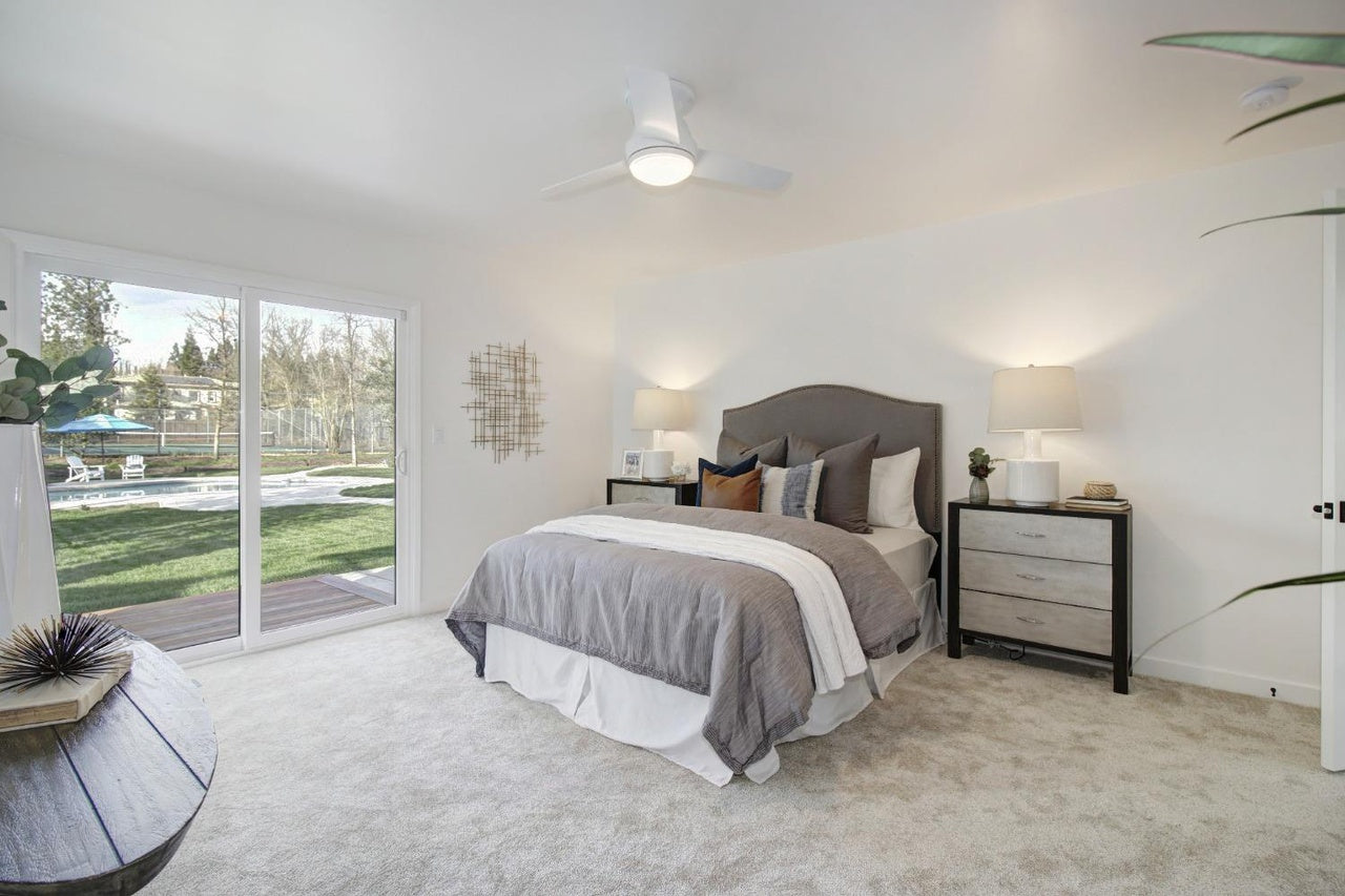 Premiere Home Staging Projects | Master bedroom interior design idea - Joseph Ave, Sacramento