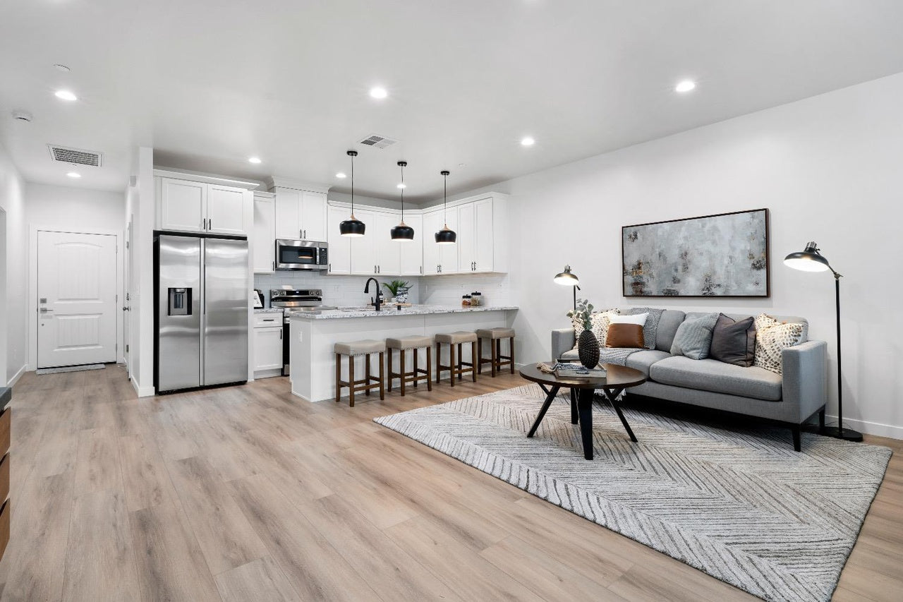 Premiere Home Staging Projects | Living room and kitchen interior design idea - Mortensen Ct, Elverta