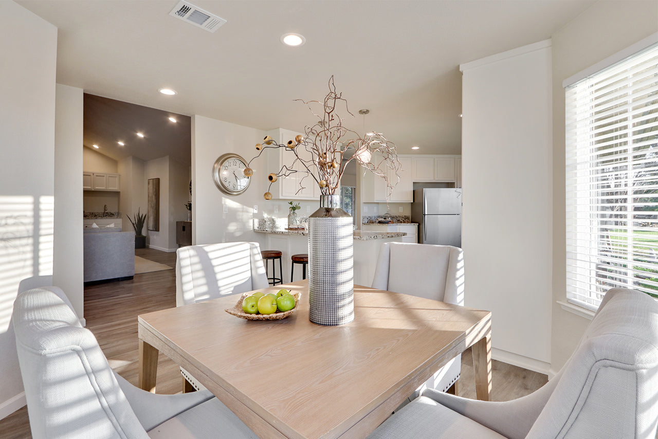 Premiere Home Staging Projects | Kitchen nook dining interior design idea - Ottobonn Way, Galt