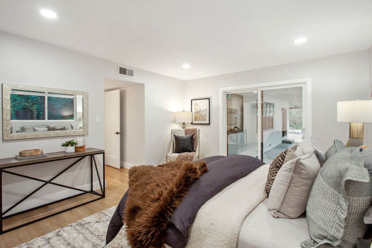 Premiere Home Staging Projects | Master bedroom interior design idea - Pasadena Ave, Sacramento