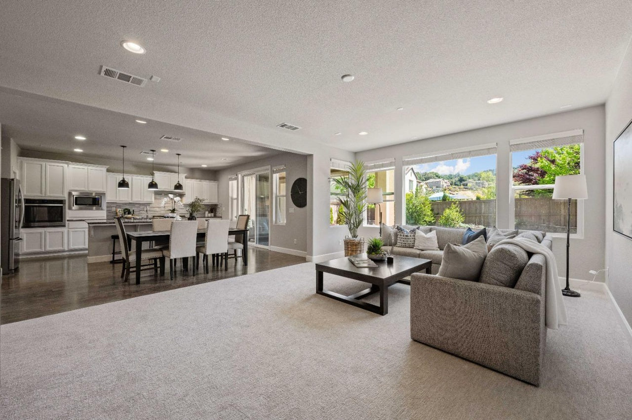 Premiere Home Staging Projects | Living room and dining area interior design idea - Piccolo Ct, El Dorado Hills