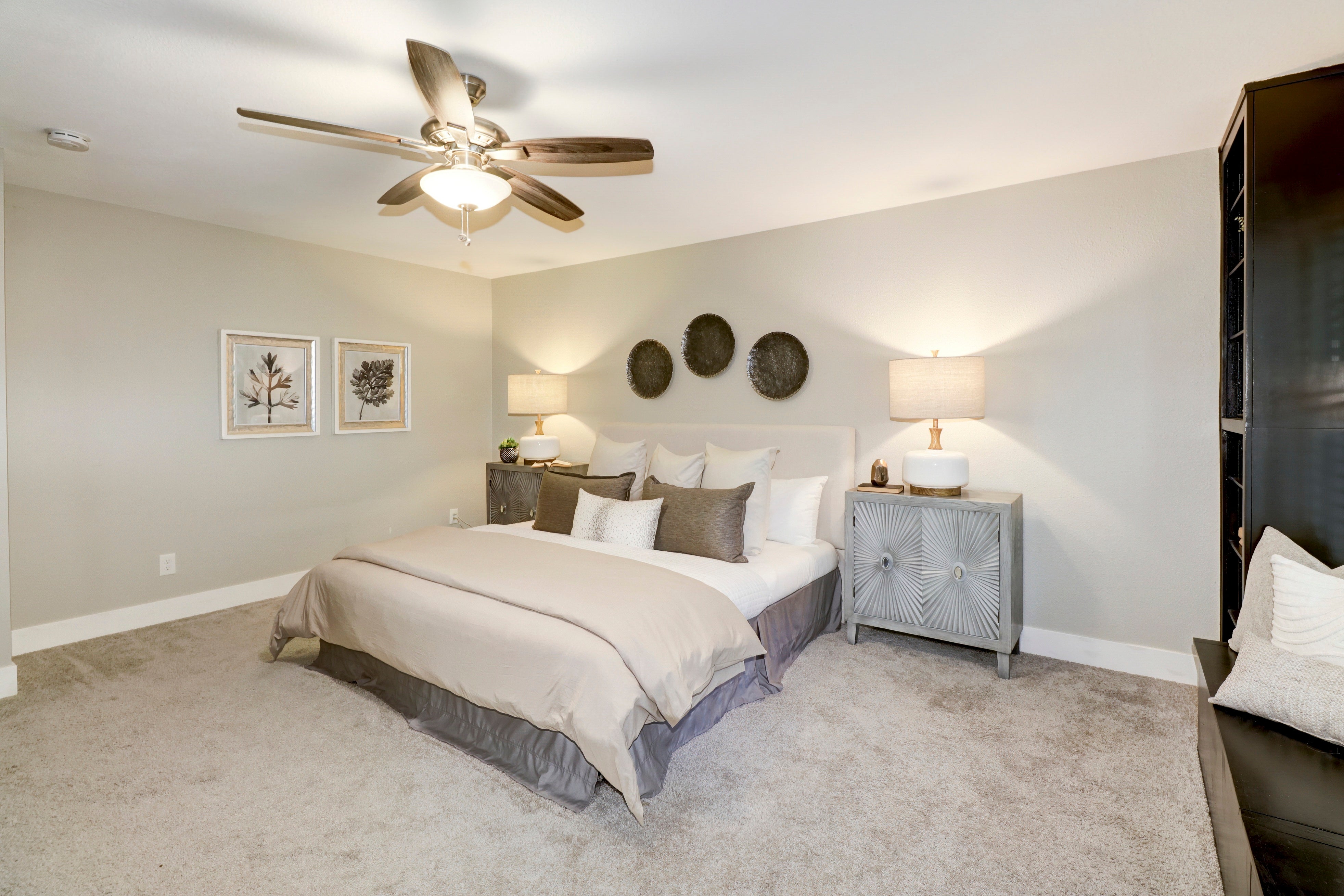 Premiere Home Staging Projects | Master bedroom interior design idea - Swarthmore Dr, Sacramento