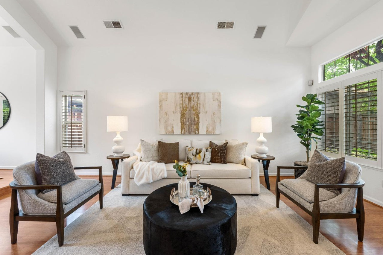 Premiere Home Staging Projects | Living room interior design idea - Tilden Dr, Roseville