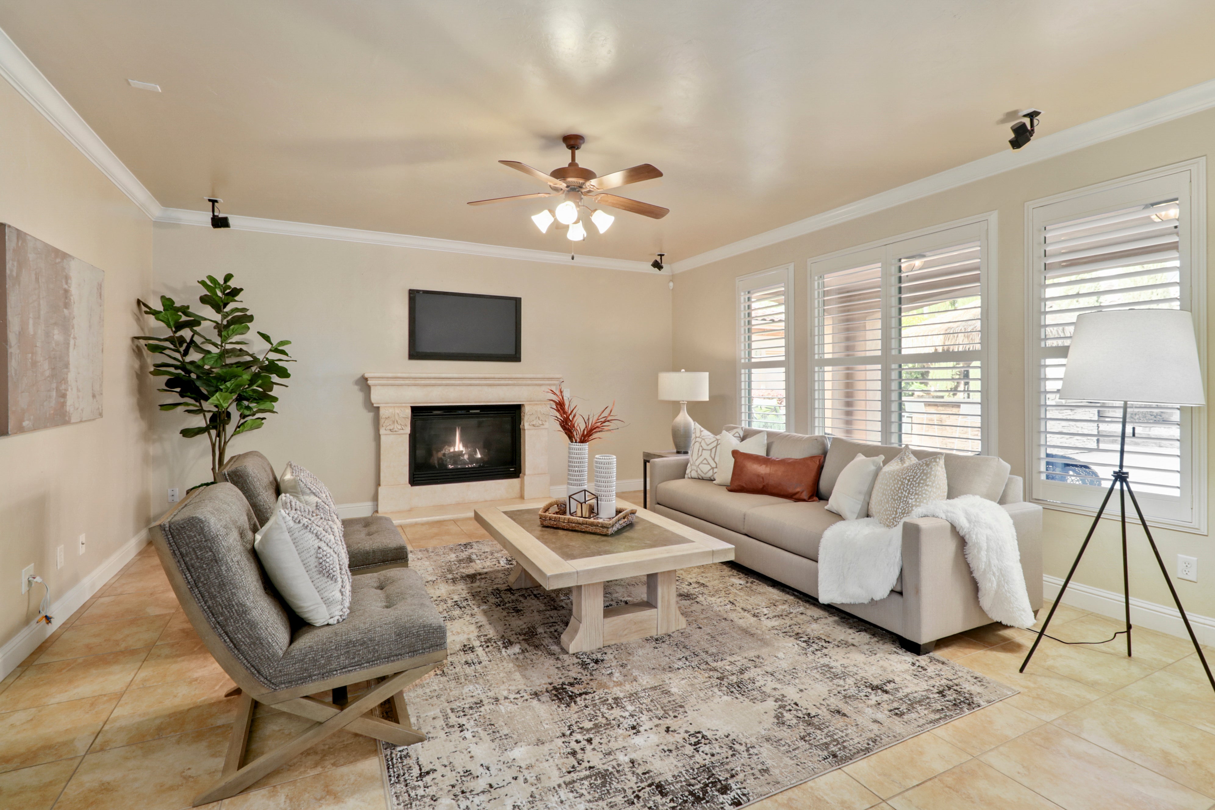 Premiere Home Staging Projects | Living room interior design idea - Waterstone Dr, Roseville