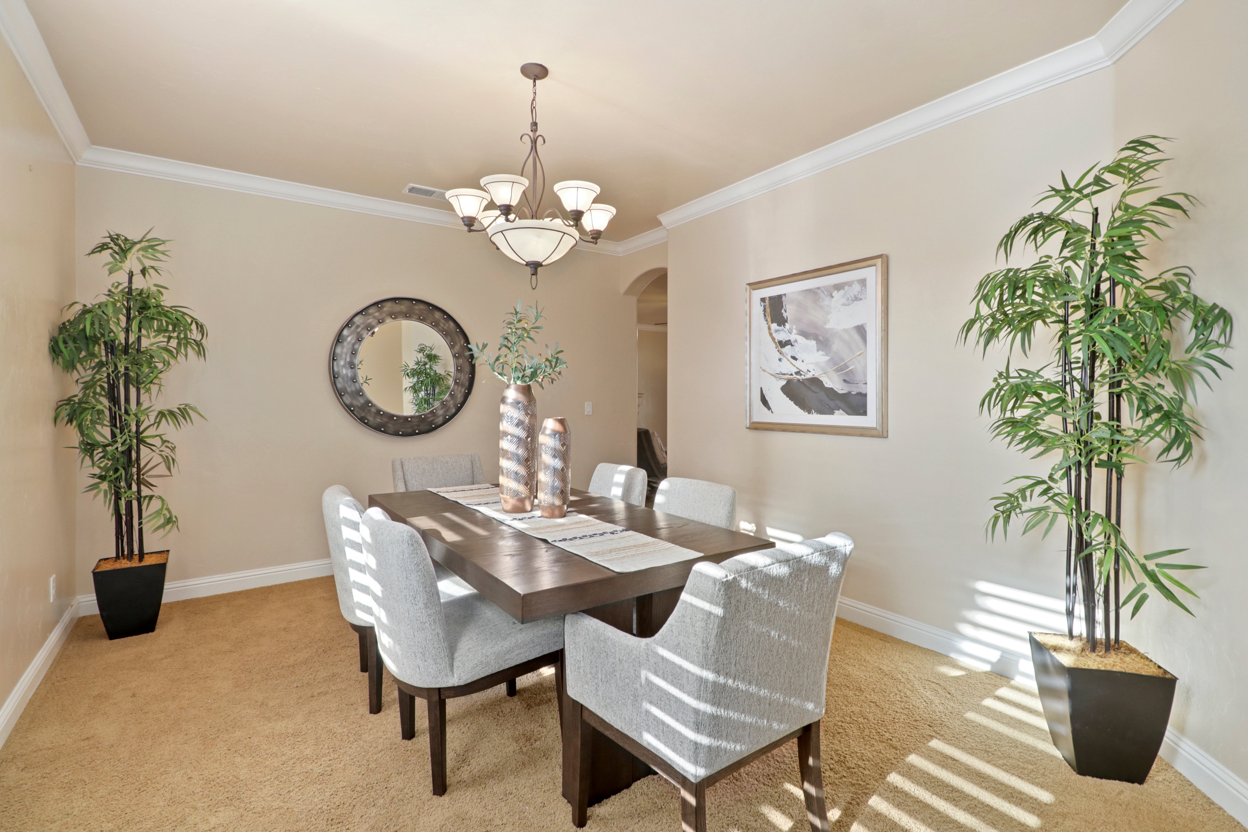 Premiere Home Staging Projects | Dining room interior design idea - Waterstone Dr, Roseville