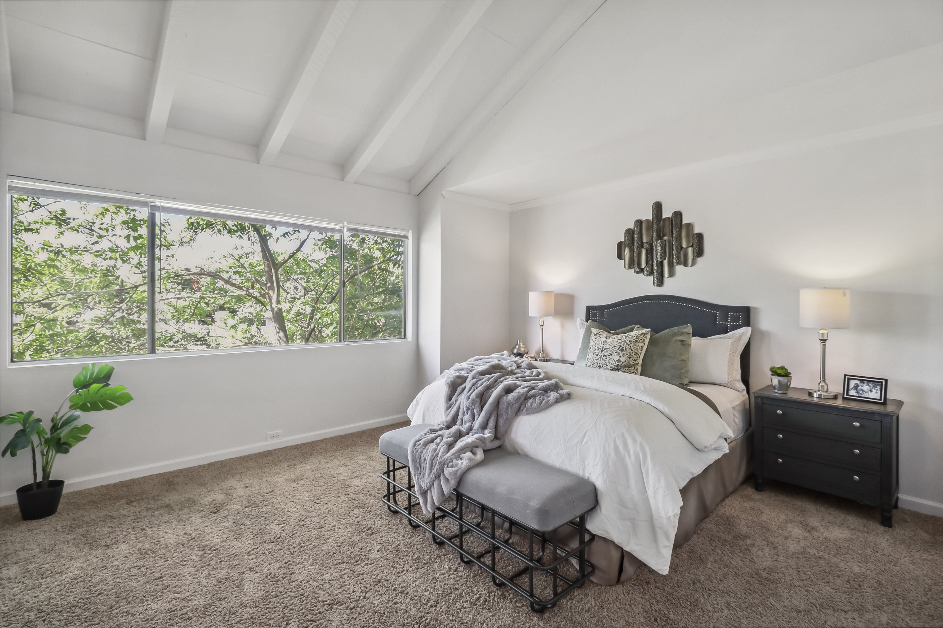Premiere Home Staging Projects | Master bedroom interior design idea - Woodside Ln, Sacramento