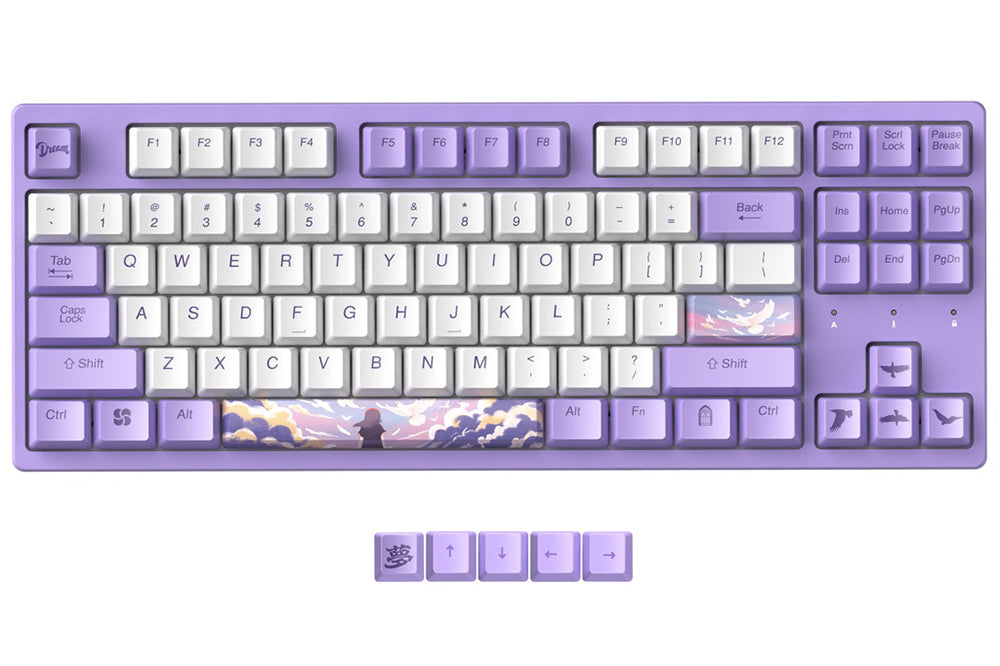 DAREU A87 DREAM Cherry MX Switch Type-C Wired 87-Key Backlit Mechanical Gaming Keyboard