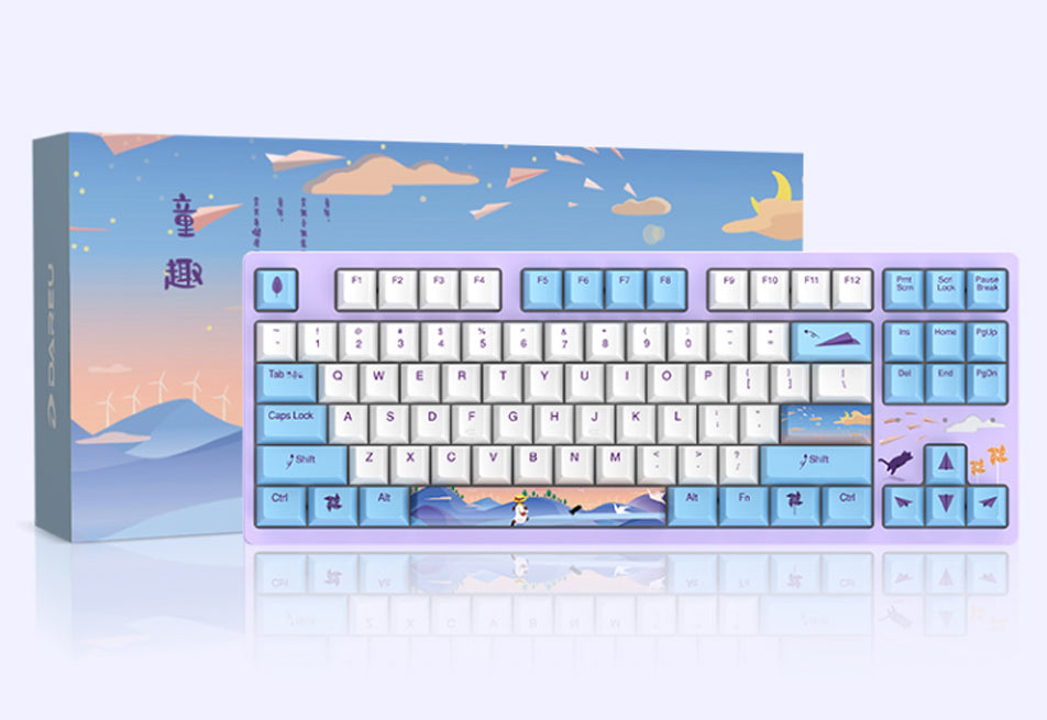 DAREU A87L CHILDHOOD Type-C Wired 87-Key Backlit Mechanical Gaming Keyboard ft. DAREU Aqua Switches