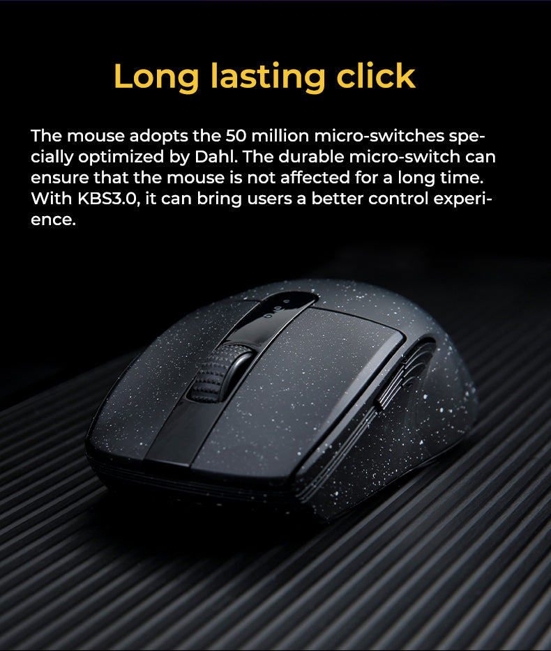 DAREU A900 Tri-Mode Fast Charing Programmable Lightweight Ergonomic Gaming Mouse ft. 19000 DPI Optical Sensor, KBS 3.0 Button & PAW3370 Chip