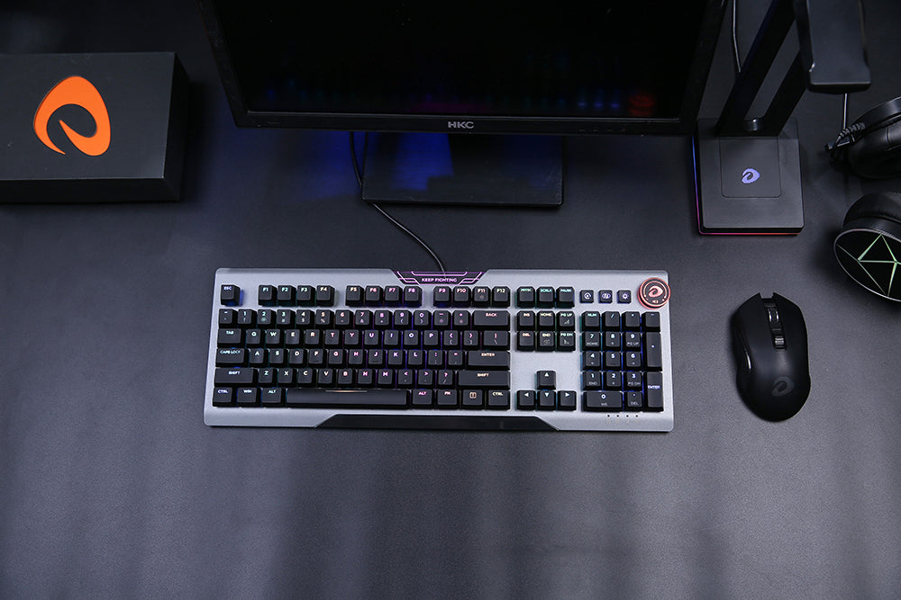 DAREU EK925 II Fully Customized RGB LED Aluminium Alloy Mechanical Gaming Keyboard with Zero-Compromise Switch