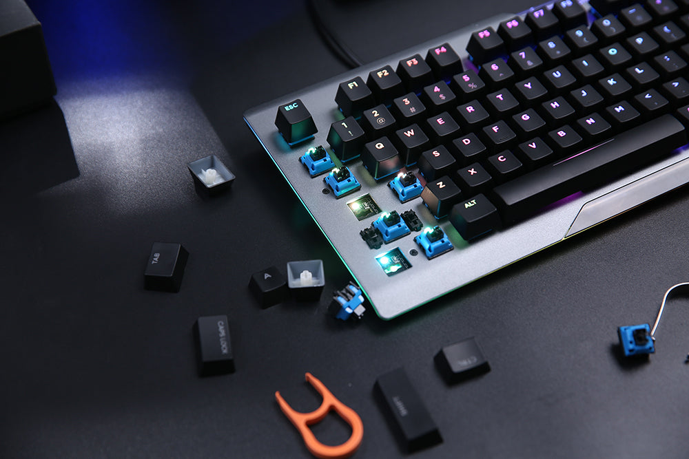 DAREU EK925 II Fully Customized RGB LED Aluminium Alloy Mechanical Gaming Keyboard with Zero-Compromise Switch