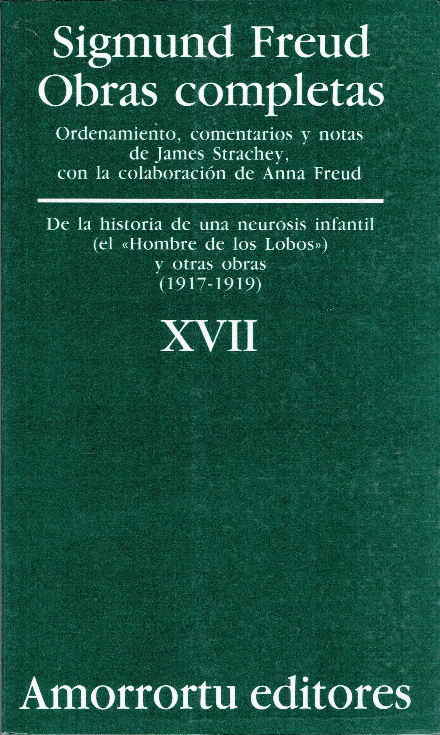 OBRAS COMPLETAS. SIGMUND FREUD: VOL XVII 